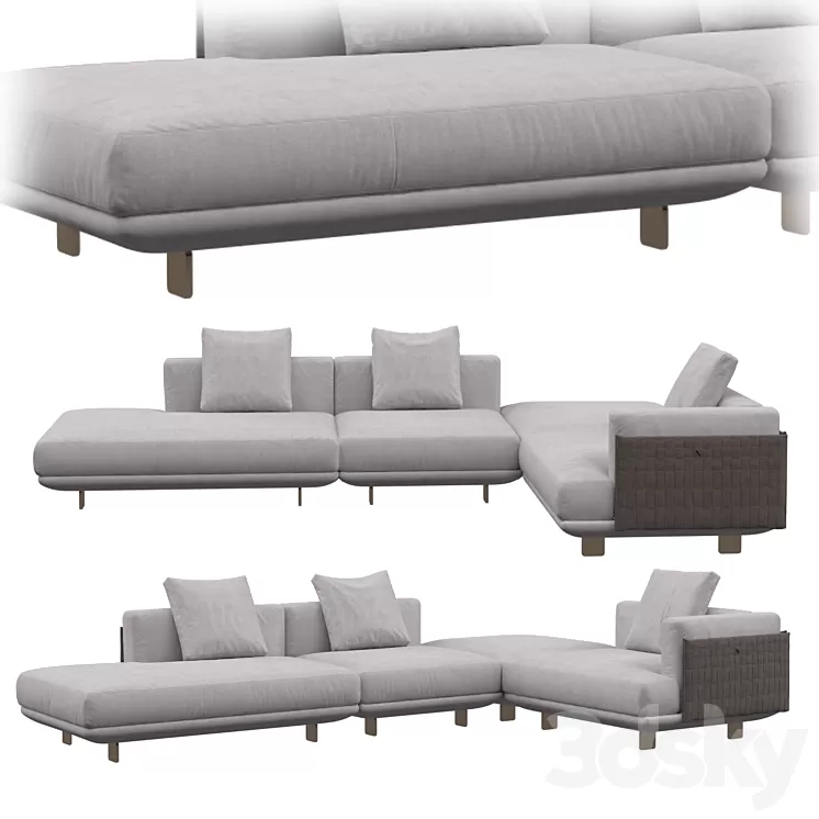 Natuzzi Campus Sofa 3D Model