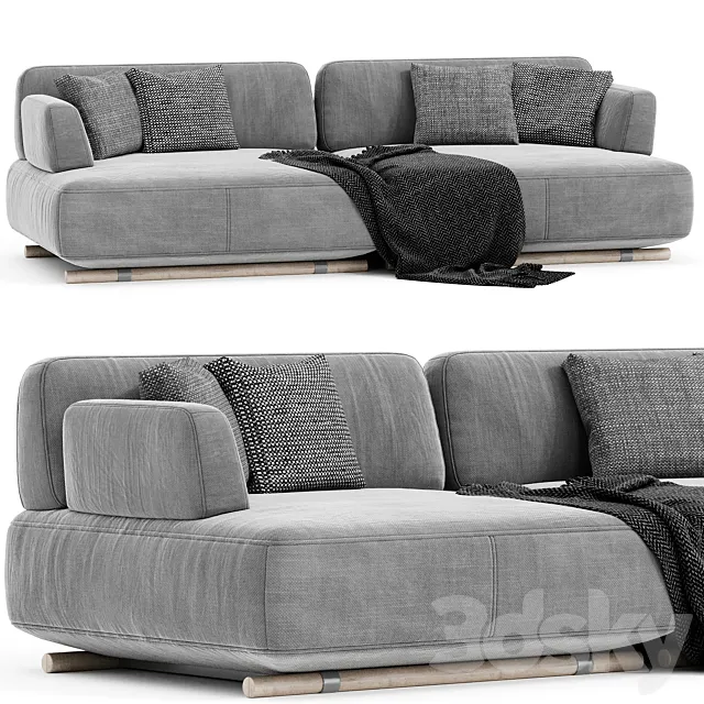 Natuzzi cava two seaters sofa 3DModel 3DSKY Decor Helper