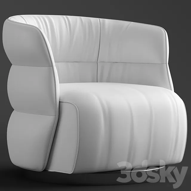Natuzzi Couture armchair 3DModel Natuzzi Couture armchair 3DModel