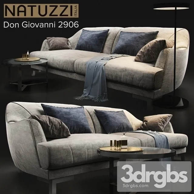 Natuzzi Don Giovanni 2906 Sofa 3D Model Download