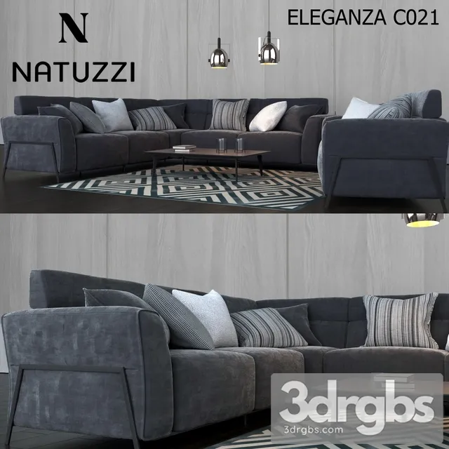 Natuzzi Eleganza C021 3D Model Download