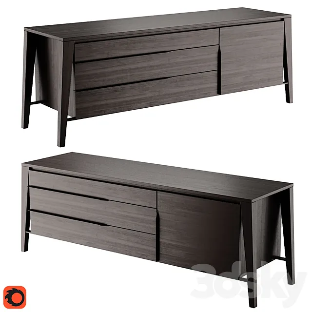 Natuzzi Euclide Sideboard 3DModel Natuzzi Euclide Sideboard 3DModel