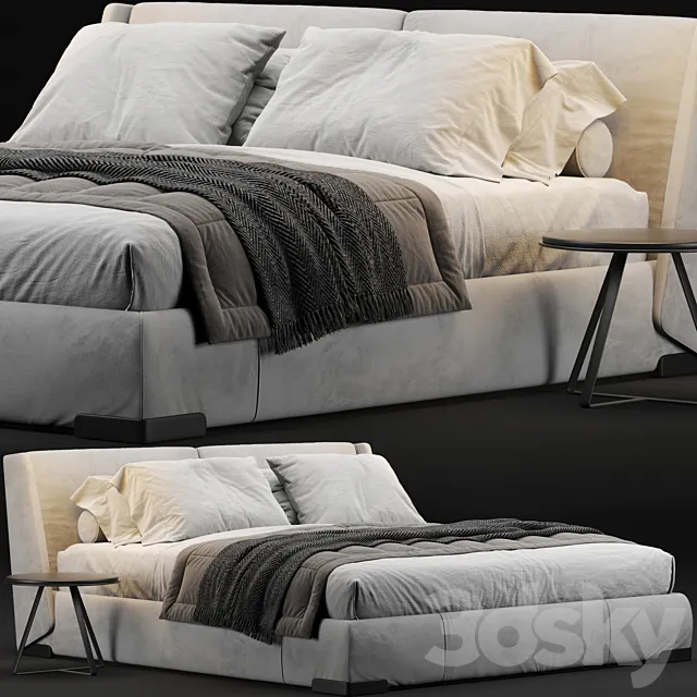 Natuzzi Fenice Bed 3D Model Natuzzi Fenice Bed 3D Model