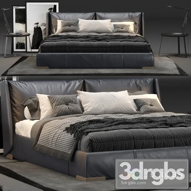 Natuzzi Fenice Bed 3D Model Download