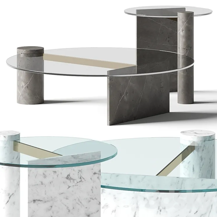 Natuzzi Frost Coffee Tables 3D Model Free Download