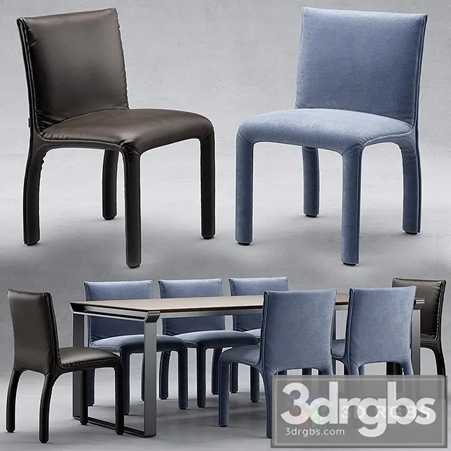 Natuzzi Hedi Table and Chair 3D Model Download