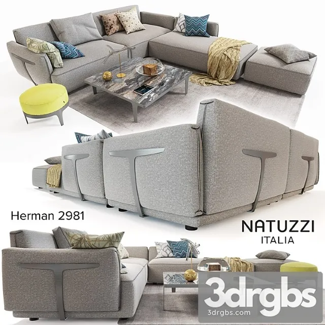 Natuzzi Herman 2981 2 3D Model Download