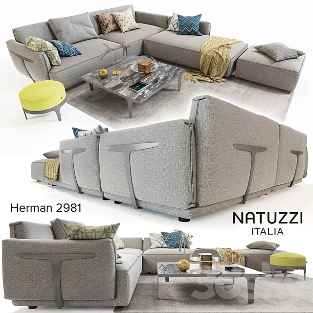 Natuzzi (Herman 2981) 3D Model Natuzzi (Herman 2981) 3D Model