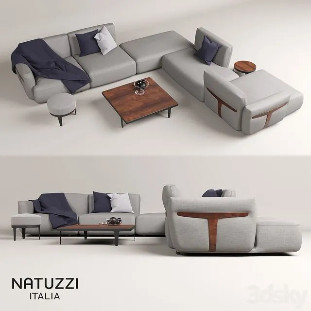 Natuzzi HERMAN sofa 3D Model Natuzzi HERMAN sofa 3D Model