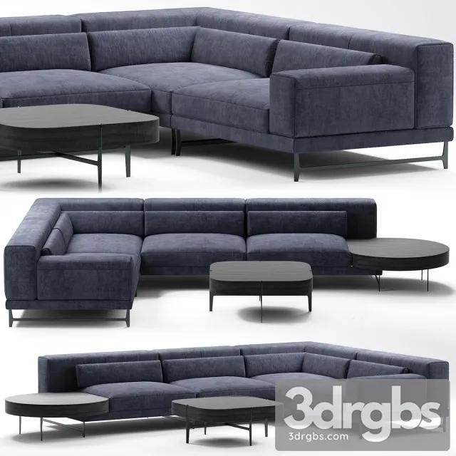 Natuzzi Ido Sofa 02 3D Model Download