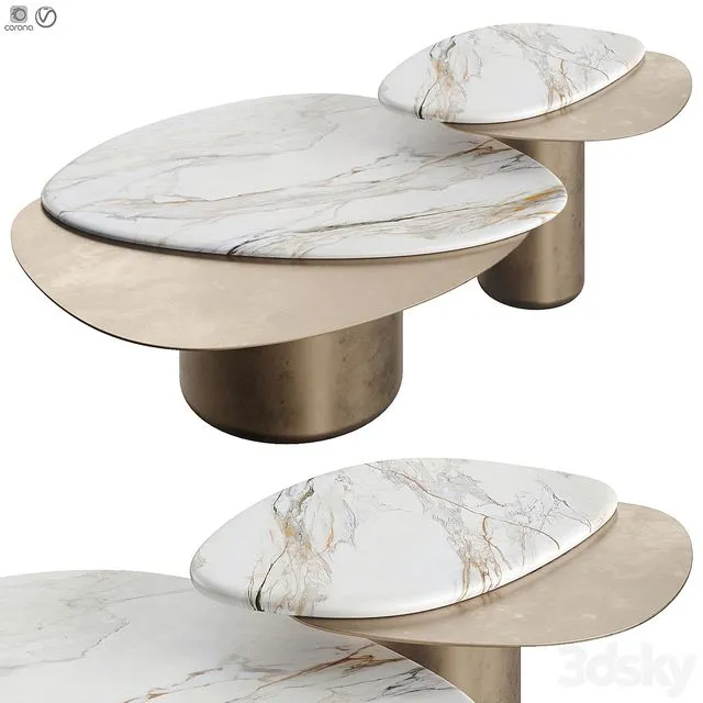 Natuzzi Italia Splash Coffee Table 3D Model Natuzzi Italia Splash Coffee Table 3D Model
