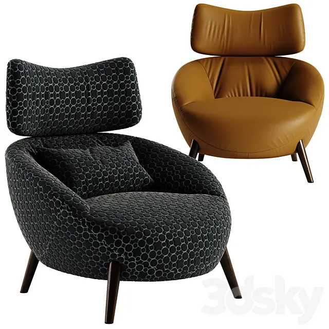 Natuzzi luna armchair 3DModel Natuzzi luna armchair 3DModel