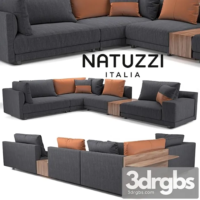 Natuzzi melpot sectional №2 2 3D Model Download
