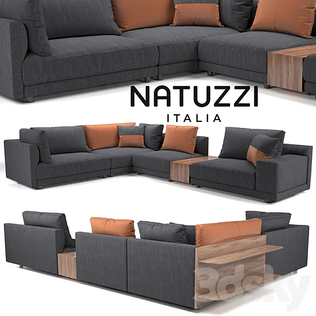 Natuzzi Melpot sectional №2 3D Model