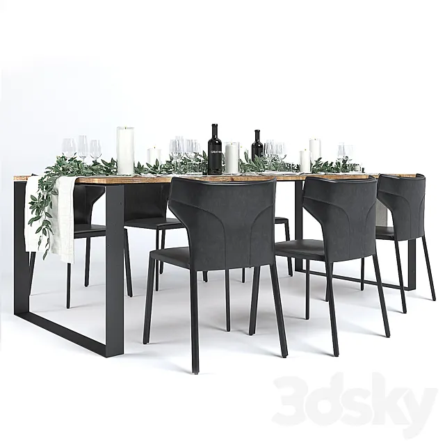 Natuzzi Pi Greco Dinning 3DModel