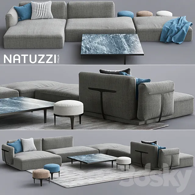 Natuzzi Sofa Herman 3D Model Natuzzi Sofa Herman 3D Model