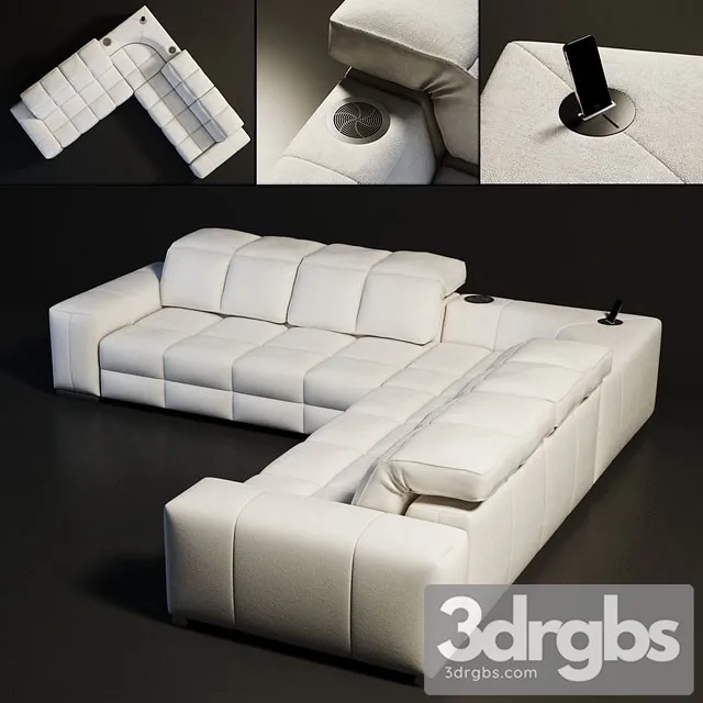 Natuzzi Surtound Sofa 3D Model Download