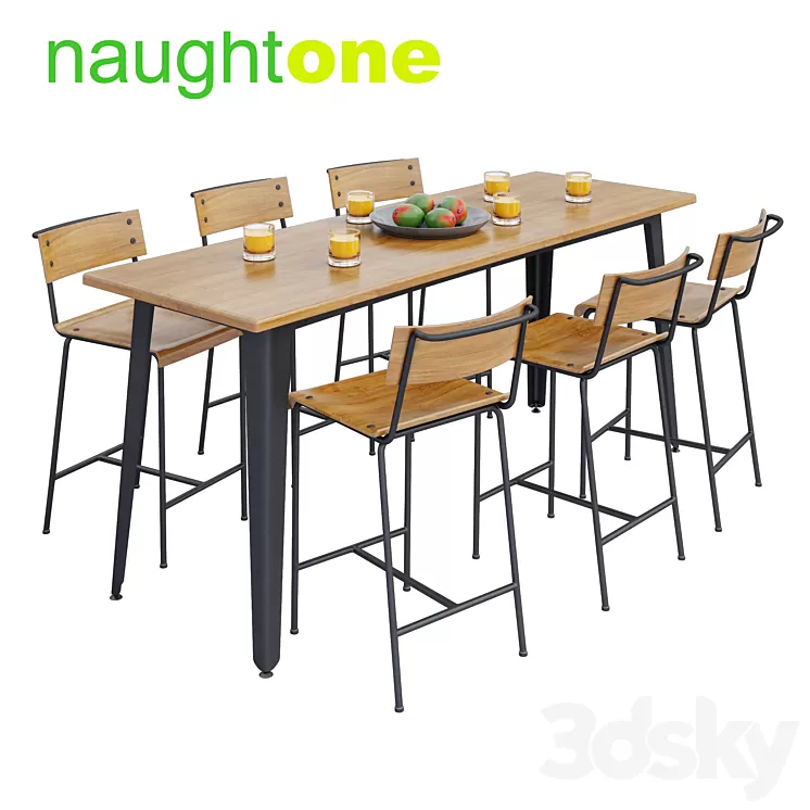 Naughtone Construct Table Set 3D Model