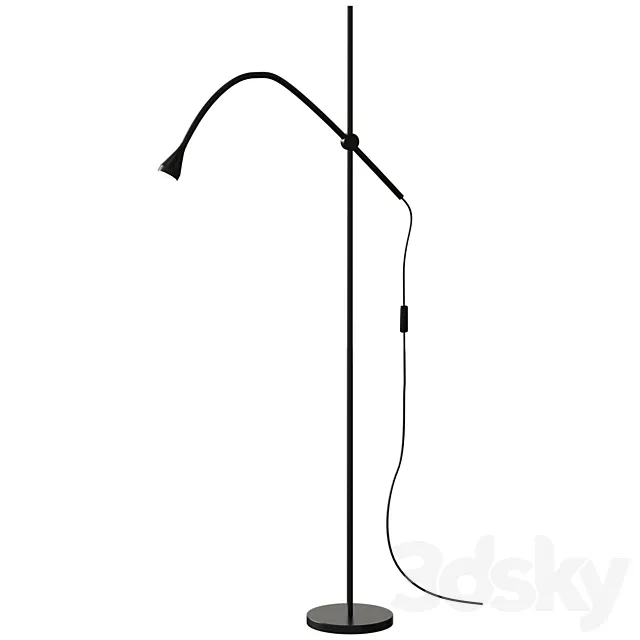 NÄVLINGE NEVLINGE Floor lamp LED black 3D Model