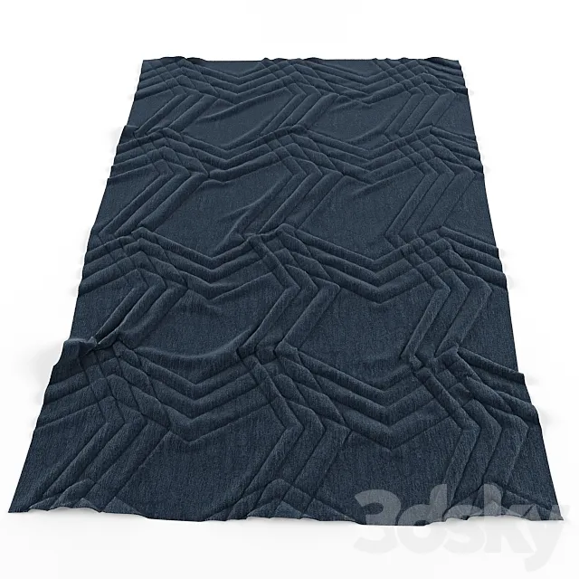 Navy blue carpet 3D Model Navy blue carpet 3D Model
