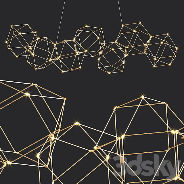 Nebula LED Chandelier 3D Model Nebula LED Chandelier 3D Model