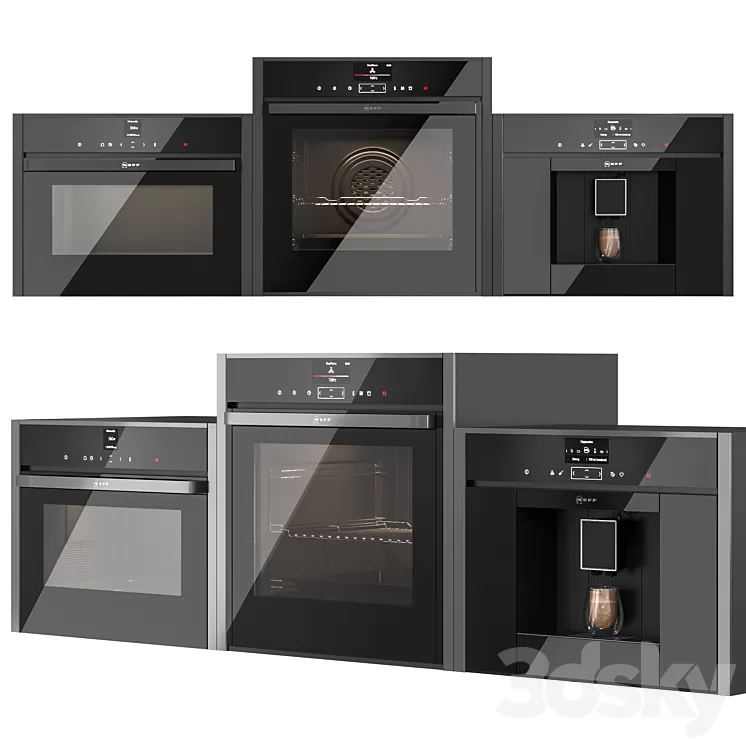 Neff set of kitchen appliances 3D Model Free Download