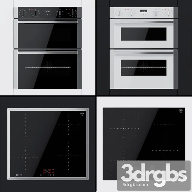 Neff Twin Ovens Zh1ase2nn0b Zh1ase2hv0b And Cooking Surfaces T36bb40n0 T46fd53x0 3D Model Download