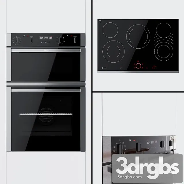Neff – u2acm7hn0b dual oven and t18ts28n0 hob 2 3D Model Download