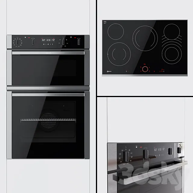 Neff – U2acm7hn0b Dual Oven And T18ts28n0 Hob 3DModel
