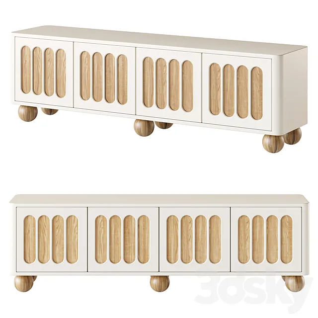 Neha Wooden Forms TV Stand 3D Model Neha Wooden Forms TV Stand 3D Model