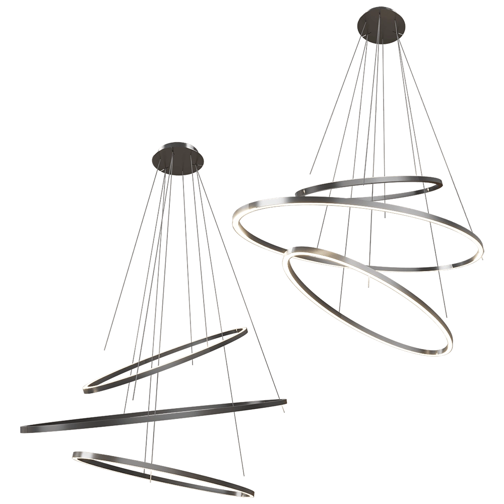 Nemo Lighting – Pendant lamp Ellisse Triple 3D Model