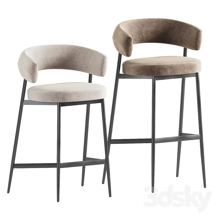 Nena Bar Stool 3D Model Free Download