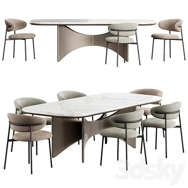 NEO Chair Turri Blues Table 3D Model