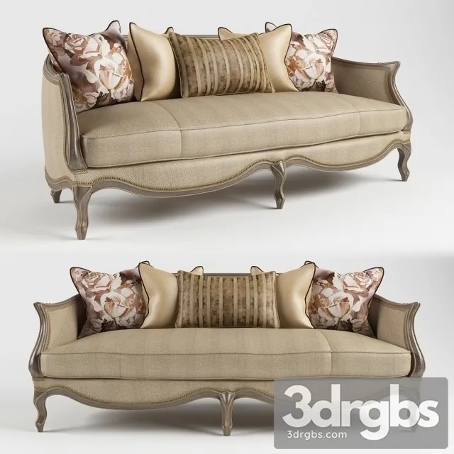 Neo Classic Sofa 02 3D Model Download