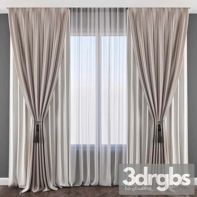 Neoclassic Curtain 3D Model Download