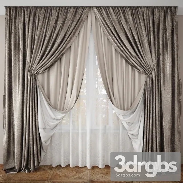 Neoclassic Curtain 50 3D Model Download