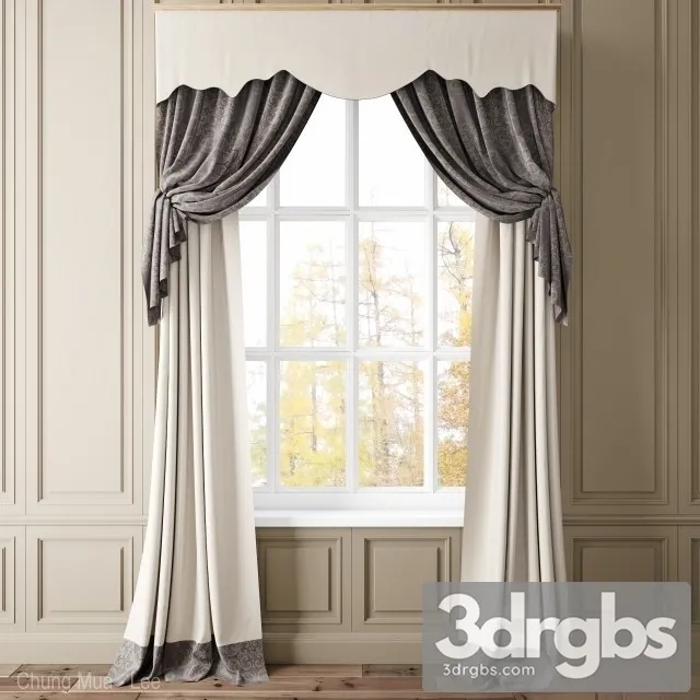 Neoclassic Curtain 64 3D Model Download