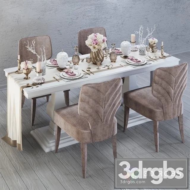Neoclassic Dining Set 3D Model Download