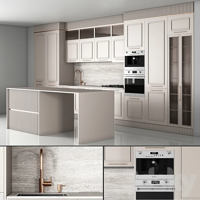 neoclassic kitchen 07 3D Model neoclassic kitchen 07 3D Model