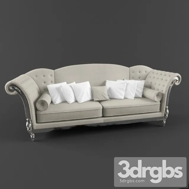 Neoclassic Luxury Sofa 02 3D Model Download