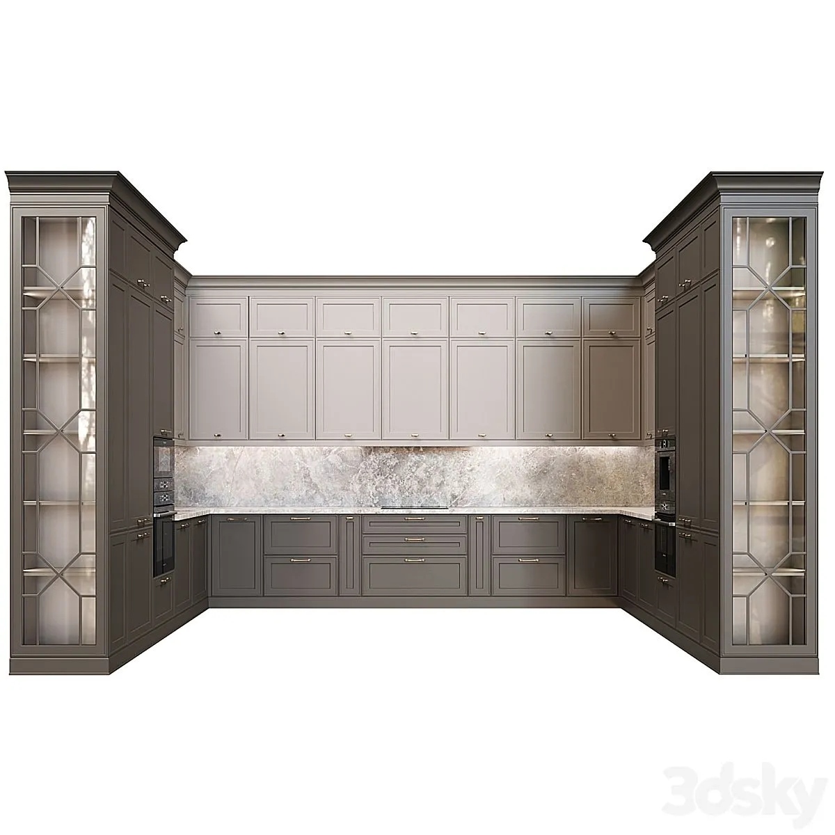 Neoclassical kitchen 16 3D Model