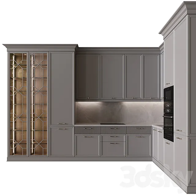 Neoclassical kitchen 36 3D Model Neoclassical kitchen 36 3D Model