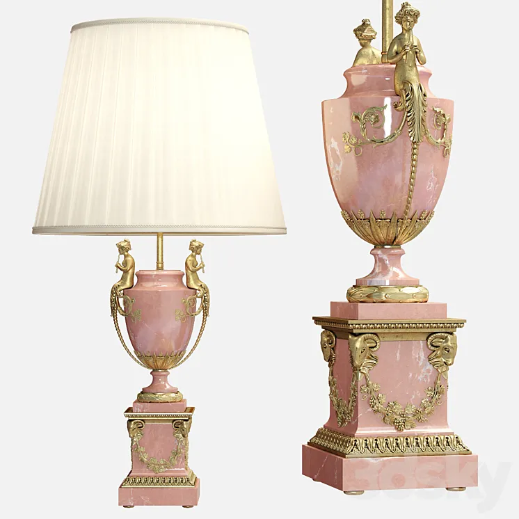 Neoclassical Marble Figural Table Lamp 3D Model Free Download Neoclassical Marble Figural Table Lamp 3D Model Free Download