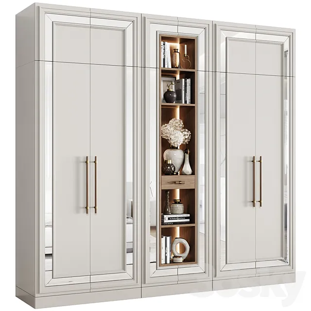 Neoclassical Modular Wardrobe 01 3D Model Neoclassical Modular Wardrobe 01 3D Model