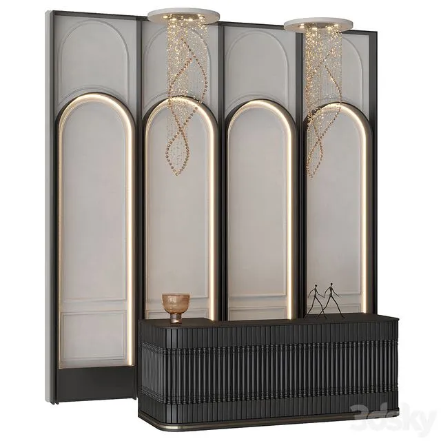 Neoclassical reception desk 13 3D Model Neoclassical reception desk 13 3D Model