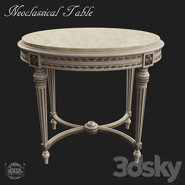 Neoclassical Table 3D Model Neoclassical Table 3D Model