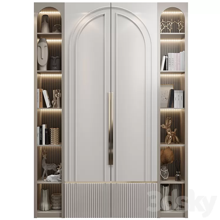 Neoclassical wardrobe 04 3D Model Free Download