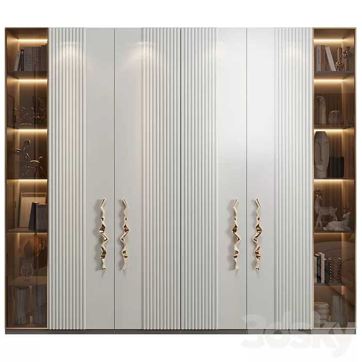 Neoclassical wardrobe 05 3D Model Neoclassical wardrobe 05 3D Model