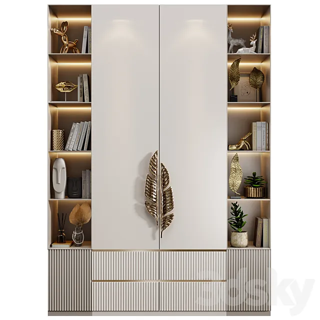 Neoclassical wardrobe 10 3D Model