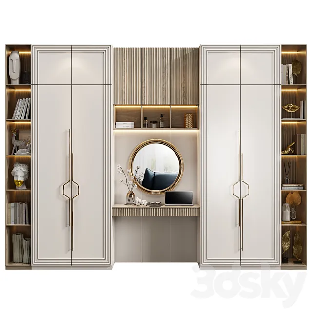 Neoclassical wardrobe 17 3D Model